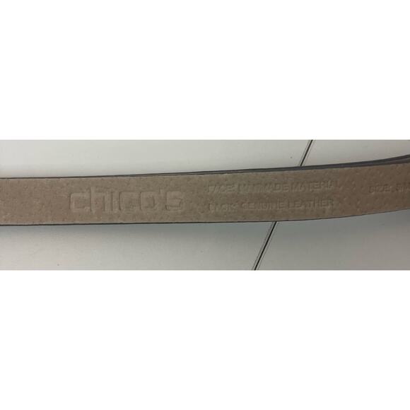 Chicos 2 Size Afjustable Black & Brown Belt with decorative sections - Picture 6 of 10